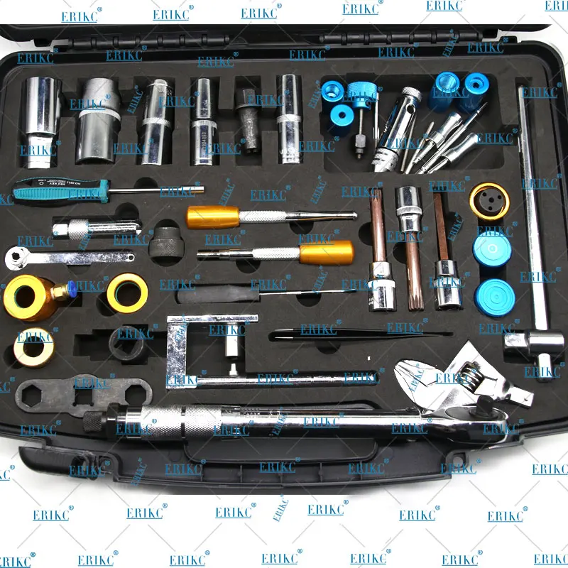 ERIKC diesel Injection Pump Tools and Automotive Common Rail Injector Disassemble Tool Kits 40 PCS Dismantling Device