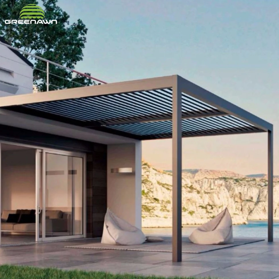 4x4 Magefertigte Verstellbare Wasserdichte Lamellendach-Gartenlaube Pergola|  Alibaba.com