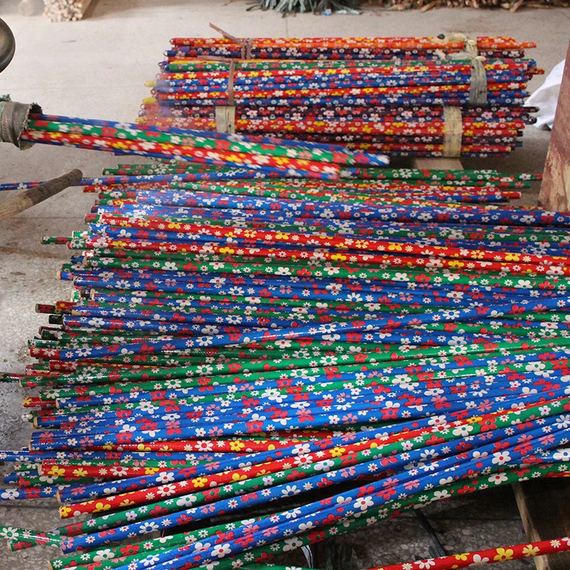 Оптовая продажа, популярные деревянные инструменты для уборки, ПВХ метла для цветов, метла, ручки, швабры, палочки