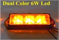 High intensity Dual color 6 Led car grill warning lights police lights strobe emergency lights lightheads