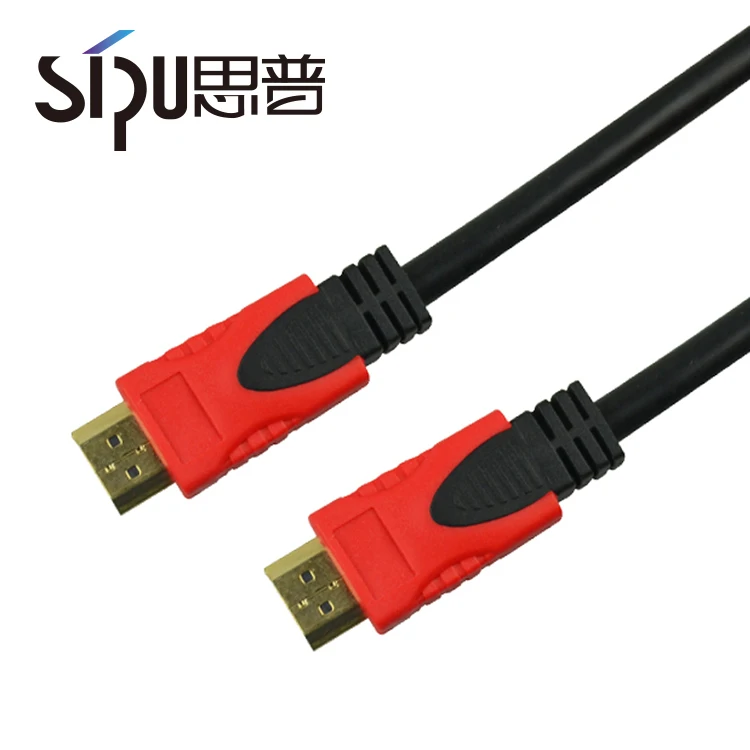 SIPU barato de alta velocidad a granel oem cable hdmi chapado en oro video hdmi cable 4k para HDTV