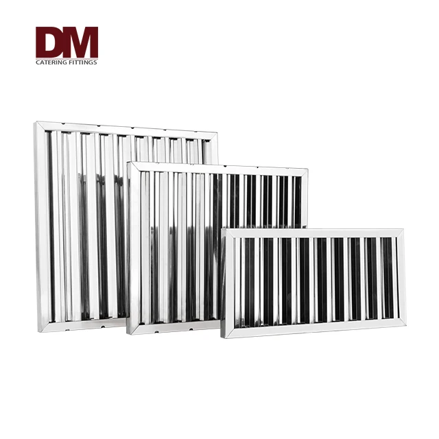 Size customized stainless steel commercial kitchen hood filter