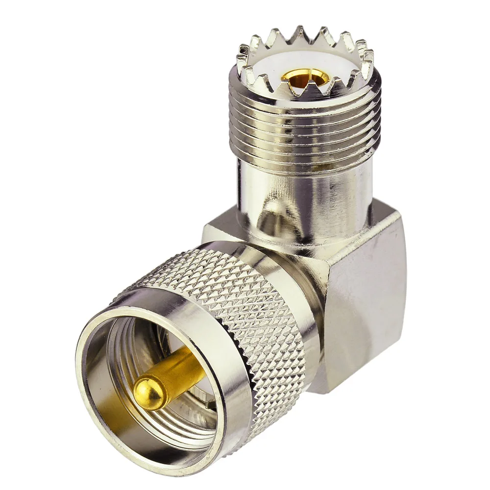 Wholesale UHF SO-239 Female Jack to PL-259 Male Right Angle Plug CB Radio Connector Coaxial Adapter From m.alibaba.com
