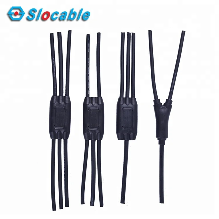 Slocable Customized 2.5mm2 4mm2 6mm2 or 10mm2 Y T L X Type Solar Cable Harness