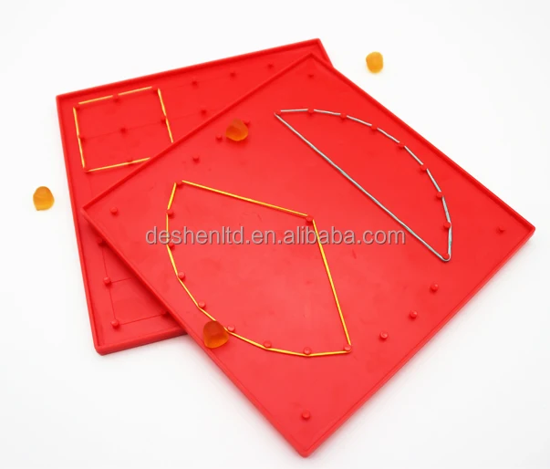 Wholesales 11*11 Pins Double-Sided Geoboard  Educational Toys for Kids - Set of 6