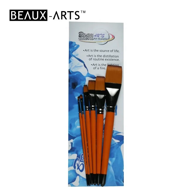 Набор кистей для акриловой акварельной масляной живописи, 6 шт.