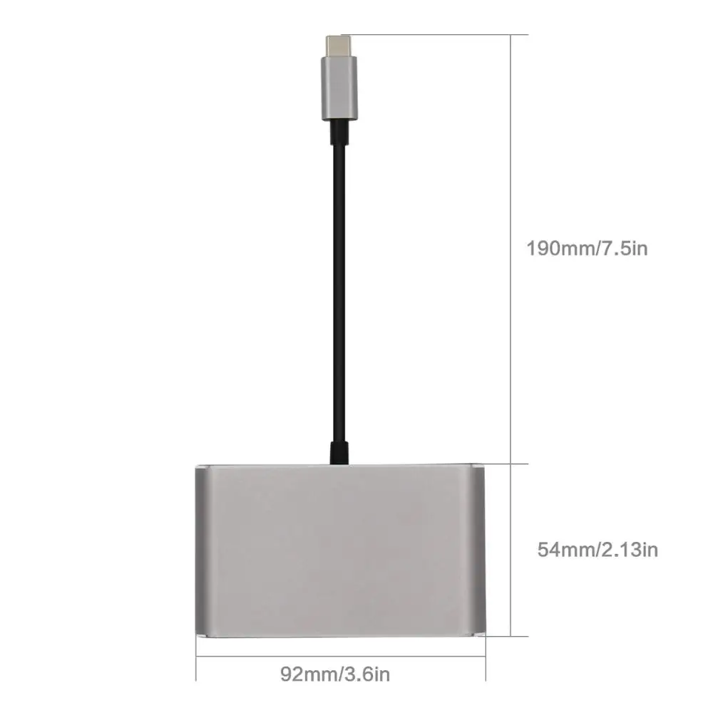 
 Умный Высокоскоростной HDMI Usb-концентратор Тип C 4 порта Usb 3,0 для macbook для телефона  