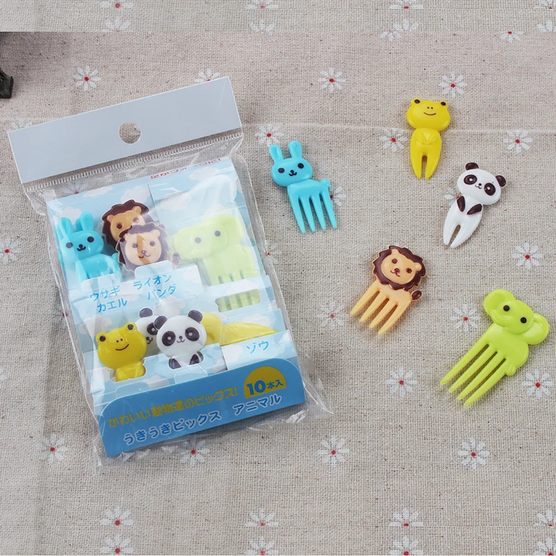 
Cute Bento Decoration Box, Animals Food Picks and Forks Baby Food Picks Fruit Picks for Kids (Pack of 10) 