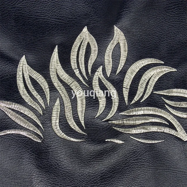 Shoe material embroidery processing