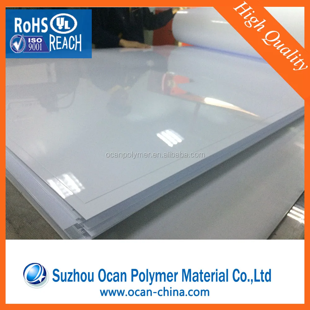 High Gloss White Rigid PVC Sheet for Vacuum Forming Plastic 3D Wall Panel