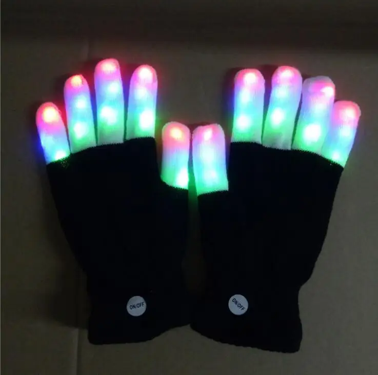 Light up Finger Gloves LED Flashing Lights 