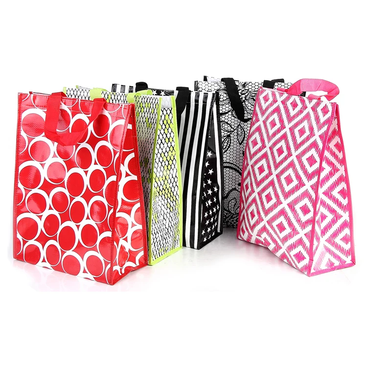 China 2023 New Design High Quality Christmas Shopping pp Woven Gift Shopping Bag