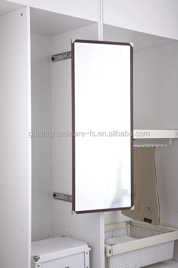 GUIDING Bedroom Deluxe Rotating Wardrobe Pull Out Mirror