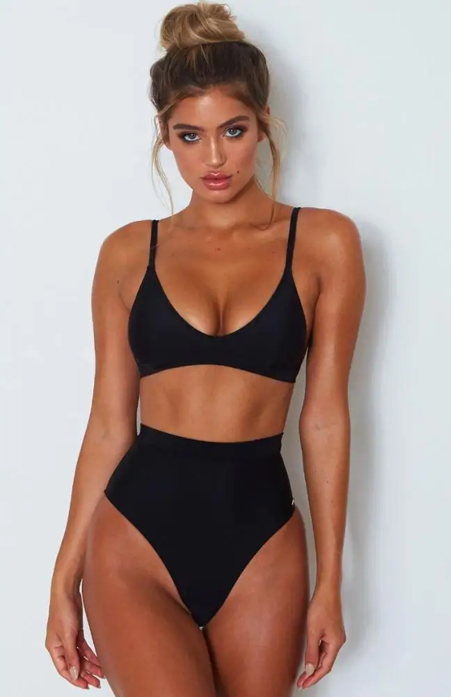 OEM Custom Design Women Italian  Fabric Bikini Front String Brazilian Thong Bikini  in Bulk