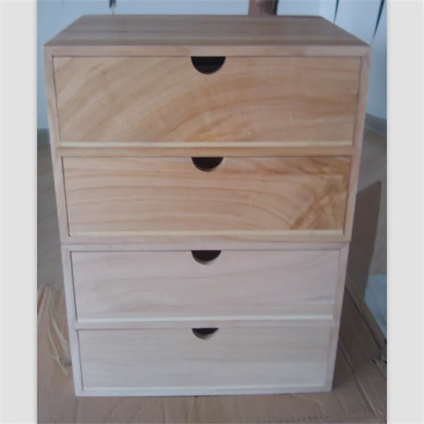 Drawer Type Wood Multi-layer Display and Storage Container with Divider Paulownia Wood Essential Oil Bottle Case for Bulk Order