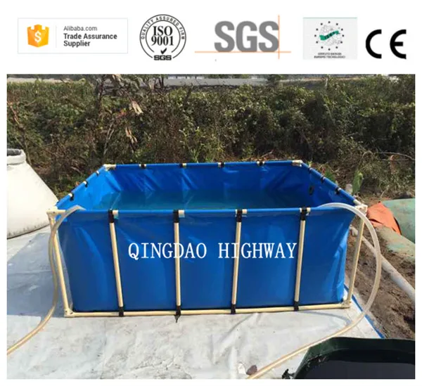 Customized Portable Circular Fish Breeding Ponds Indoor Outdoor PVC Collapsible Pisciculture Tank