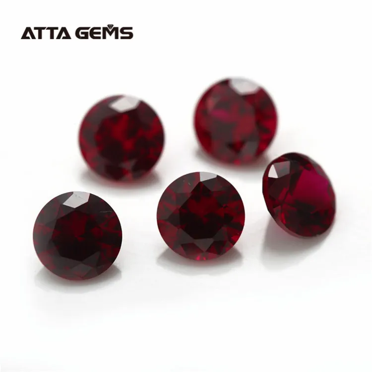 Pigeon Blood Red Synthetic Ruby Stone Prices Per Carat Rubi Corundum Beads for Ring Jewelry Making Buyers