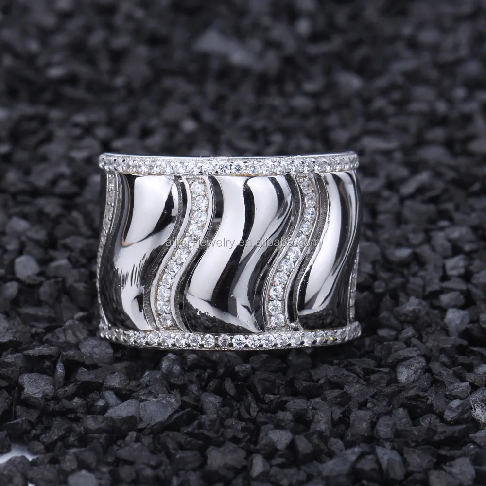 New Western Model Silver Wax Patterns Genuine CZ Diamond Wedding Bands Ring Set  Mans Women Ladies Gay Couple Rings