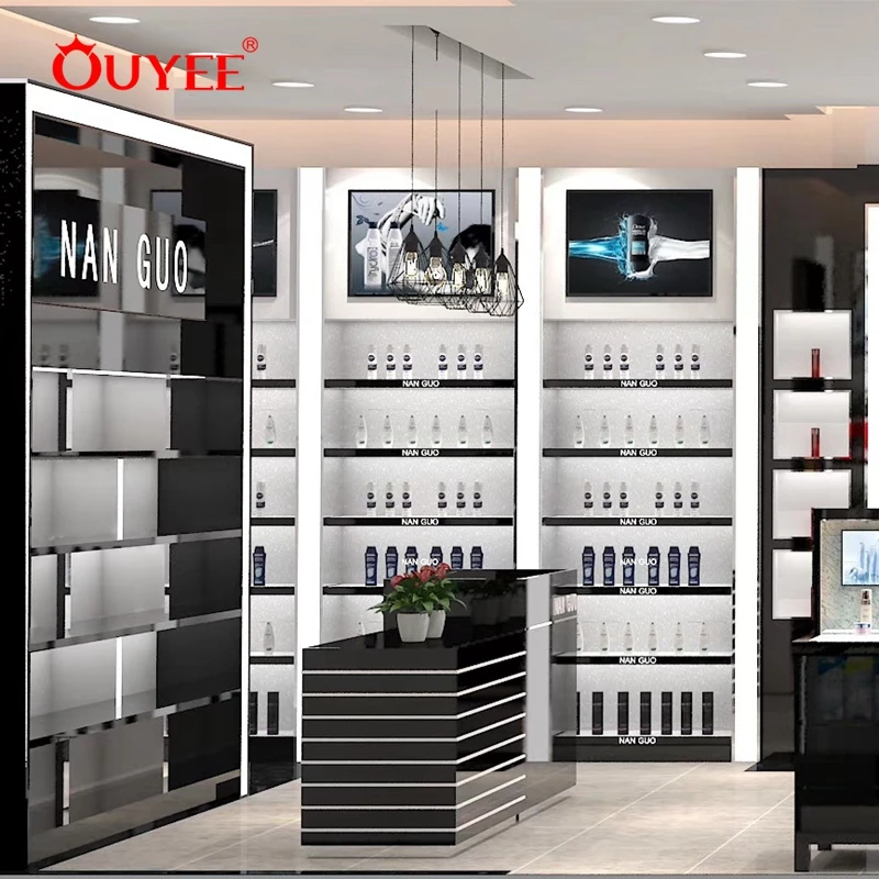 Small Cosmetics Shop Design Store Furnitures for Cosmetic Display