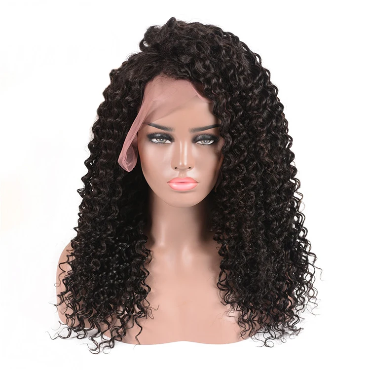 Factory Wholesale 9a Grade Part Anywhere Bleached Knots Virgin Brazilian Hair Deep Wave 360 Lace Wig