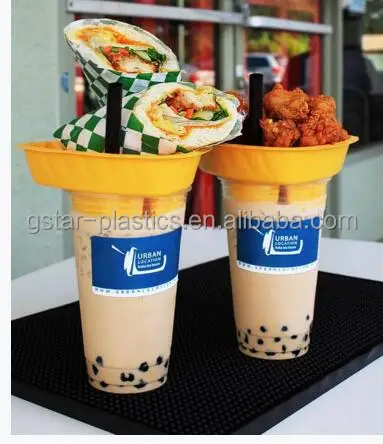 
 Пластиковая чашка для чая с пузырьками под давлением 20 унций, 600 мл, чашка для молока и чая с фруктовым подносом  