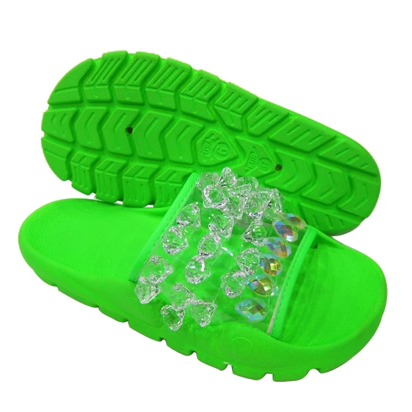 ladies green slippers