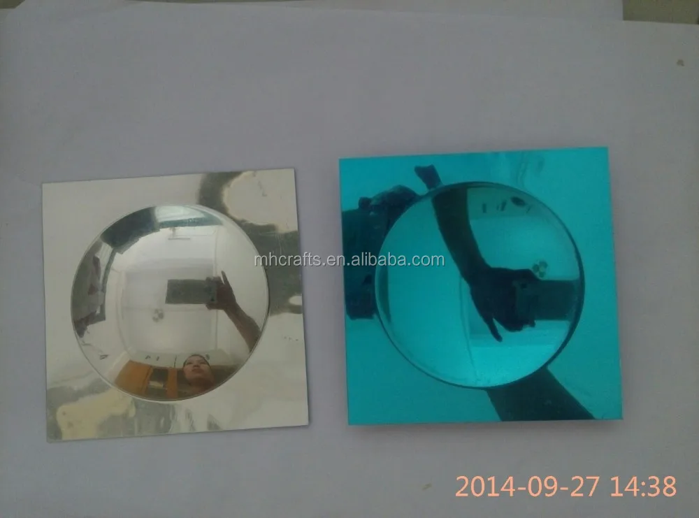 100mm Plastic Convex Mirror Special Shape with Rounding for Education Toys