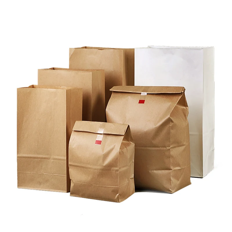 Recycelbare Kraft Papiertüte Mit Flachem Boden Für Mehl Verpackungen - Buy  Papier Tasche Für Mehl Verpackung,Mehl Verpackung Tasche,Mehl Papier Tasche  Product On Alibaba.com