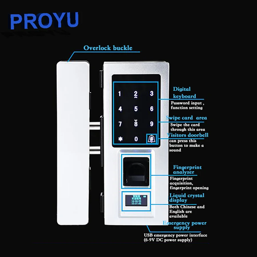 真ちゅう製シリンダー付きデジタルロック解除方法指紋カード強化ガラスドアロック Buy Frameless Glass Door Lock Glass Door Lock Access Control System Product On Alibaba Com