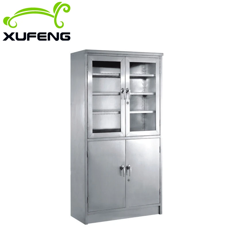 Шкафчик больничной аптеки из нержавеющей стали XF410a Doubleside