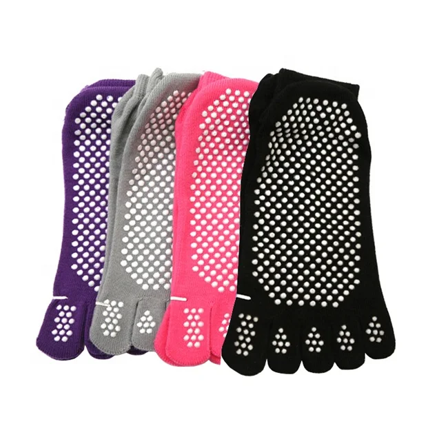 Оптовая продажа по заводской цене, горячая Распродажа, Дышащие Удобные Компрессионные перчатки и носки для йоги в горошек с полупальцами