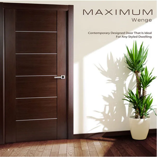 Factory Price Classic Models Front Main Entrance Solid Teak Wood Double Door Design