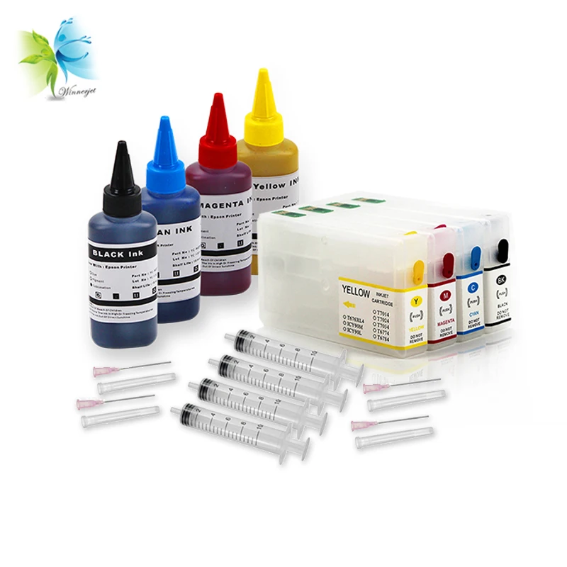 Cartucho de tinta recargable de 4 colores, T6761, 676XL, para impresora Epson  Workforce Pro, WP 4020/ 4530/ 4520/ 4540/ 4010|ink cartridge|ink cartridge  for epsoncartridge for epson - AliExpress