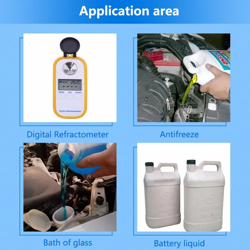 TOP Professional Freezing Point Refractometer Digiatal ATC Tester