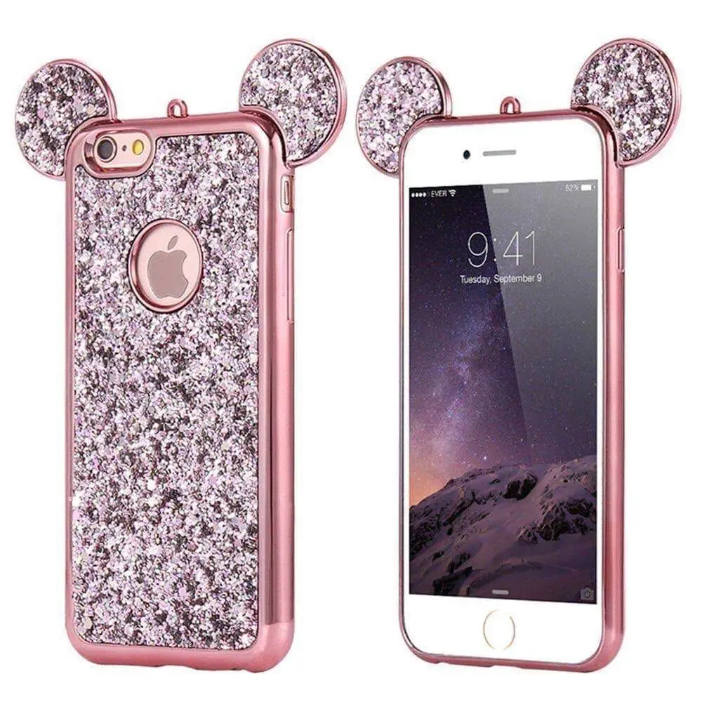 Lovely Plated Phone Case For Iphone 7/8 Protective Covers For Girls Buy Two Ears Case,Micky Style Case,Cute Case For Girls on Alibaba.com