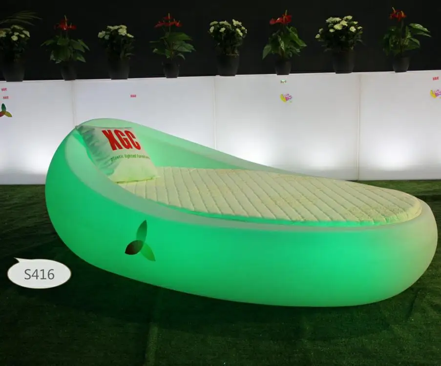 
illuminated LED light Sun Bed Sofa furniture single Beach illuminated egg Sofa Bed 