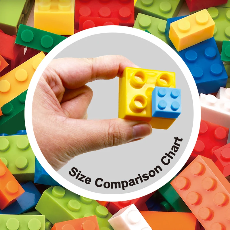 500 Pieces Plastic Classical Multi Color Bulk Building Bricks, Construction Bricks Block Toy Compatible with All Major Brands