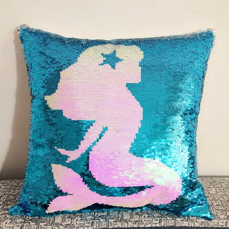 double sequin pillow