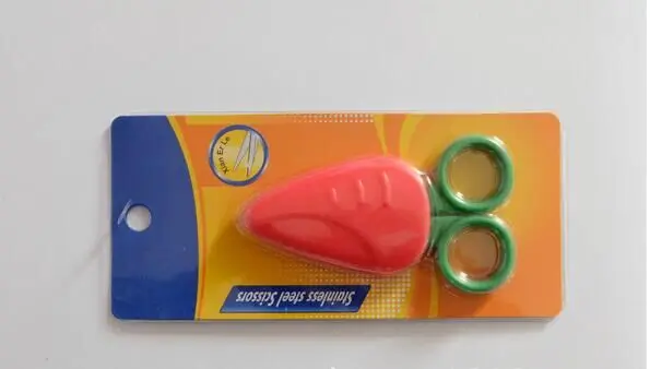 Small Cute Scissors with Carrot,strawberry,grape,banana,tomato Cover