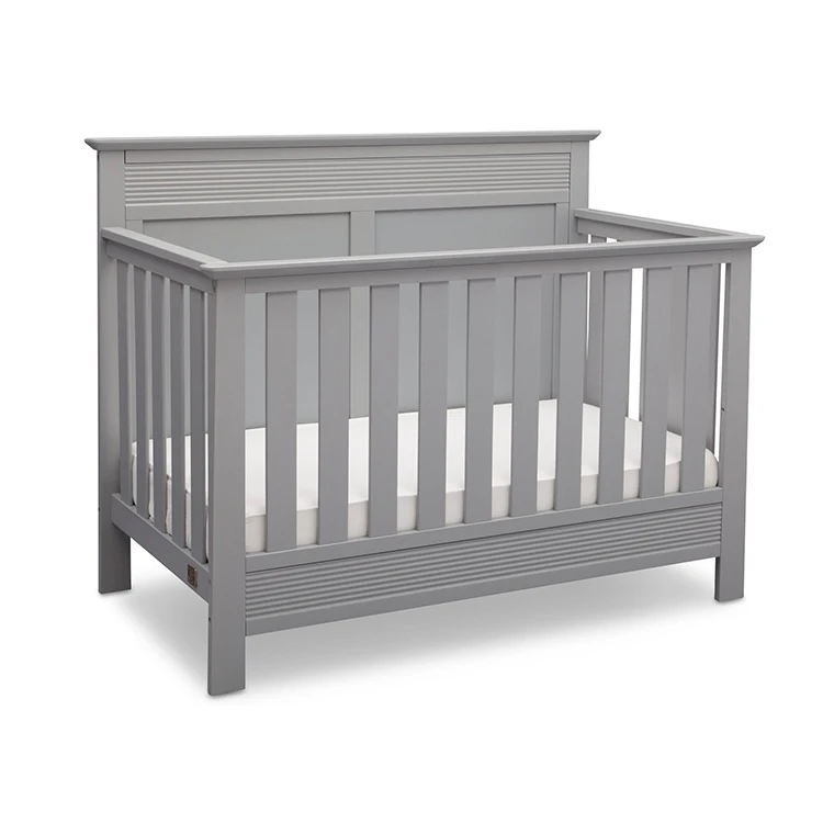 grey wood cot