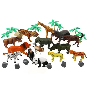 American Like Top Sells Wildlife Zoo Jungle Safari Anomal Toy Sets 14PCS