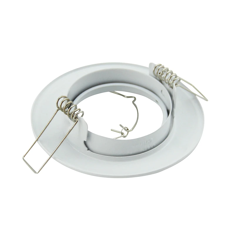 White Ceiling Round GU10 LED Downlight Frame 3W LED Spotlight GU10 MR16 Lamp Holder