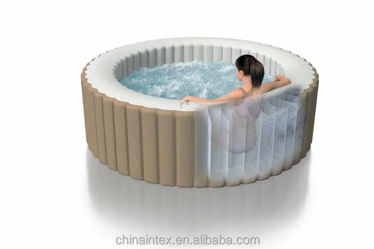 Intex 28426 горячая Распродажа пузырьковый спа-массаж круглая гидромассажная Ванна надувная портативная семейная Расслабляющая спа-бассейн ламинат пвх