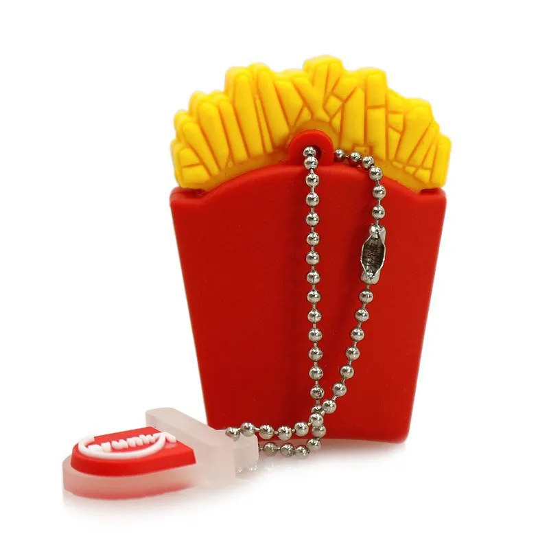 Custom 3D Design PVC French Fries USB Pendrive PVC Food USB Flash Drive