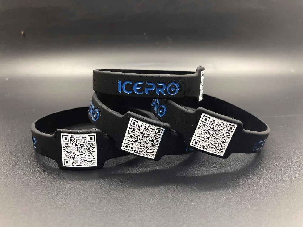 Custom Cheap Unique QR Code Silicone Bracelet for Advertising Rubber Wrist Bands Pulseras De Silicona Barcode Baller