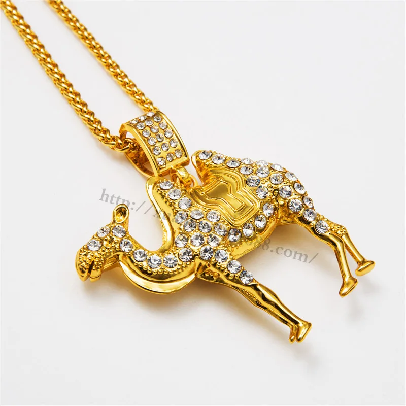 gold camel necklace