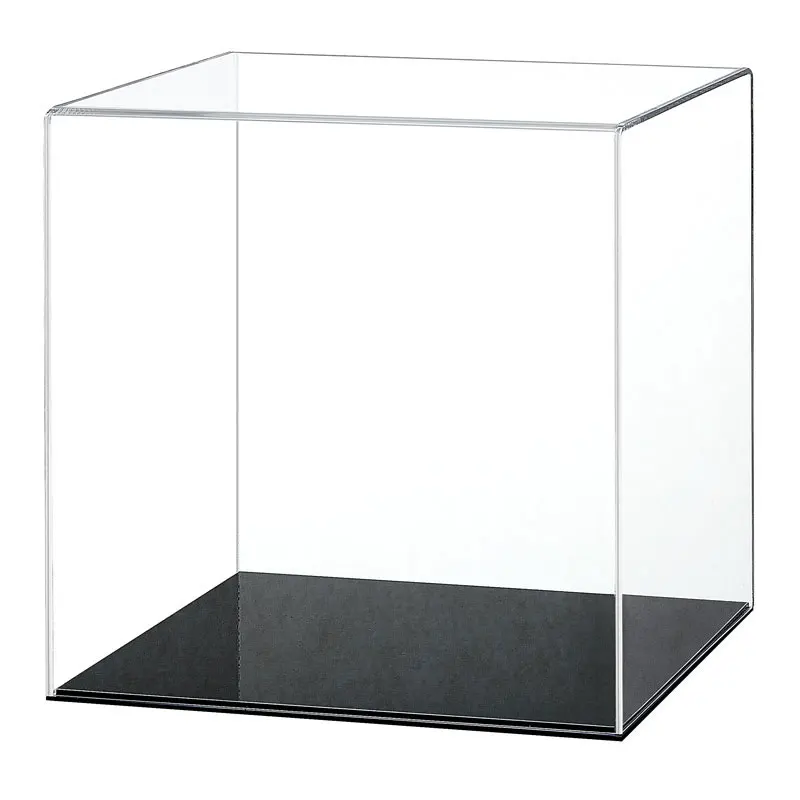 Витрины квадратные. Акриловый прозрачный куб. Бокс стеклянный настольный. Прозрачная квадратная акриловая коробка. Стеклянный бокс для моделей.