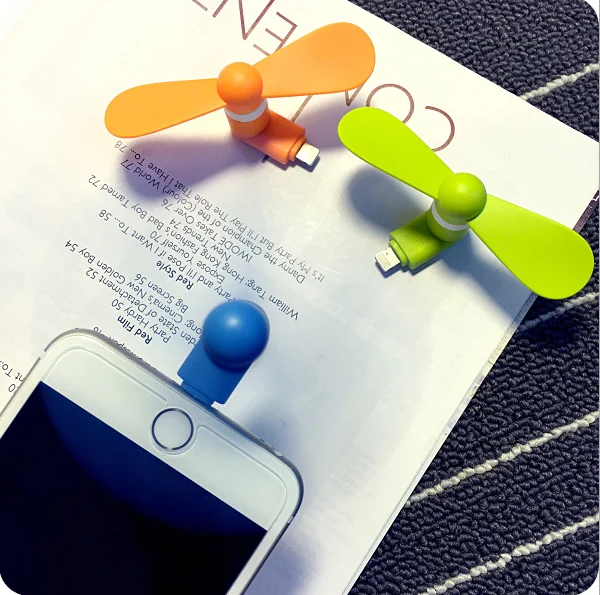 2016 оригинальный USB-вентилятор, небольшой портативный гибкий мини-вентилятор с otg-портом для iphone, портативная мощность ноутбука