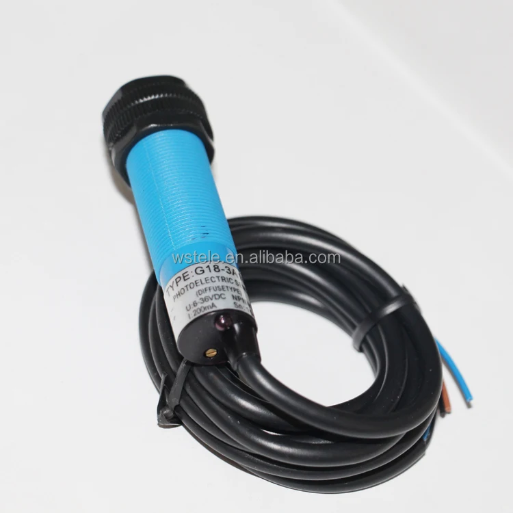 Водонепроницаемый пластиковый фотоэлектрический сенсорный переключатель G18 NPN PNP NO NC AC DC IP67