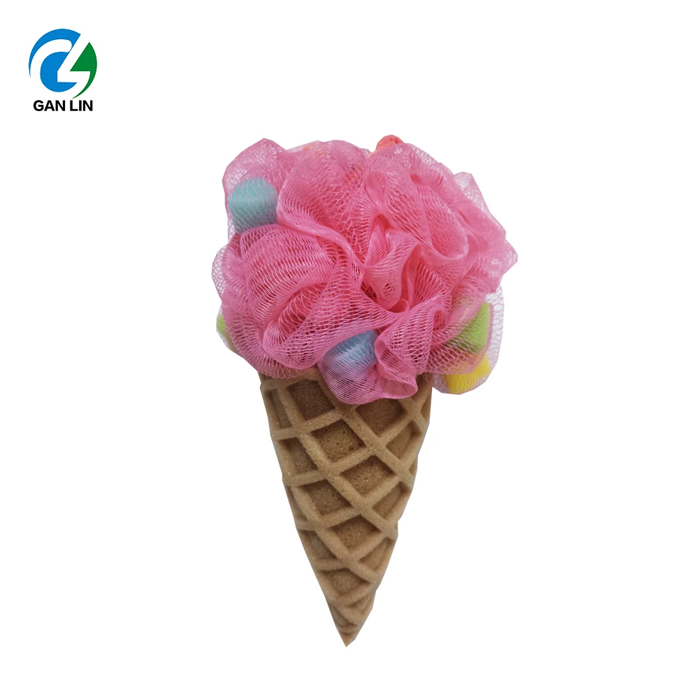 アイスクリームの形の面白いソフトメッシュスポンジバスパフ Buy シャワーパフメッシュスポンジ Product On Alibaba Com